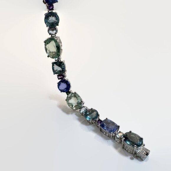 Spinel Bracelet, Topaz, Sterling Silver, Designer, STS, Chuck Clemency - Picture 6 of 6